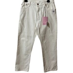 Avec Les Filles Jeans 29 Ecru Crop Wide Leg  Light Academia Refined Gossip Girl